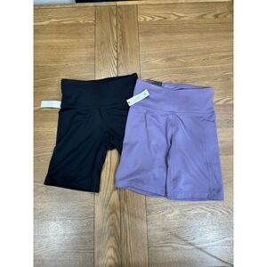 DKNY Bike‎ Shorts XS Extra Small High Waist Athletic Workout Running Activewear